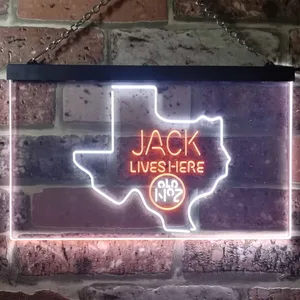 Jack Daniel's Jack Lives Here - Texas Neon-Like LED Sign