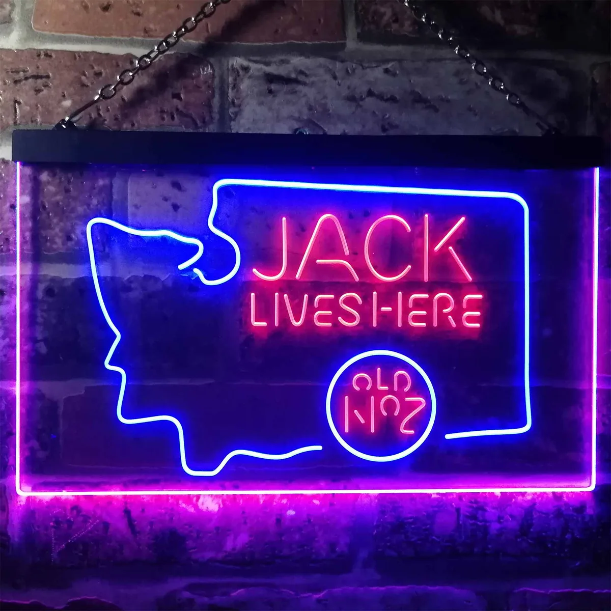 Jack Daniel's Jack Lives Here - Washington Neon-Like LED Sign