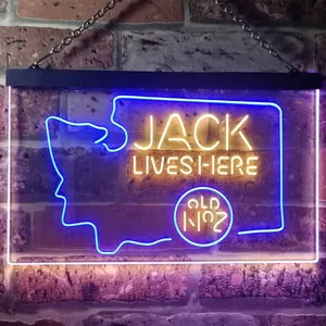 Jack Daniel's Jack Lives Here - Washington Neon-Like LED Sign