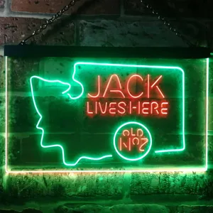 Jack Daniel's Jack Lives Here - Washington Neon-Like LED Sign