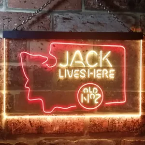 Jack Daniel's Jack Lives Here - Washington Neon-Like LED Sign