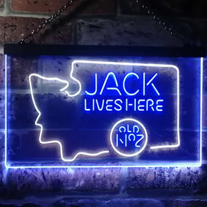 Jack Daniel's Jack Lives Here - Washington Neon-Like LED Sign