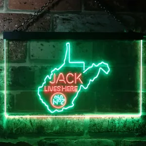 Jack Daniel's Jack Lives Here - West Virginia Neon-Like LED Sign