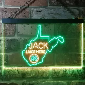 Jack Daniel's Jack Lives Here - West Virginia Neon-Like LED Sign