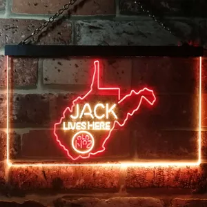 Jack Daniel's Jack Lives Here - West Virginia Neon-Like LED Sign