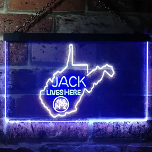 Jack Daniel's Jack Lives Here - West Virginia Neon-Like LED Sign