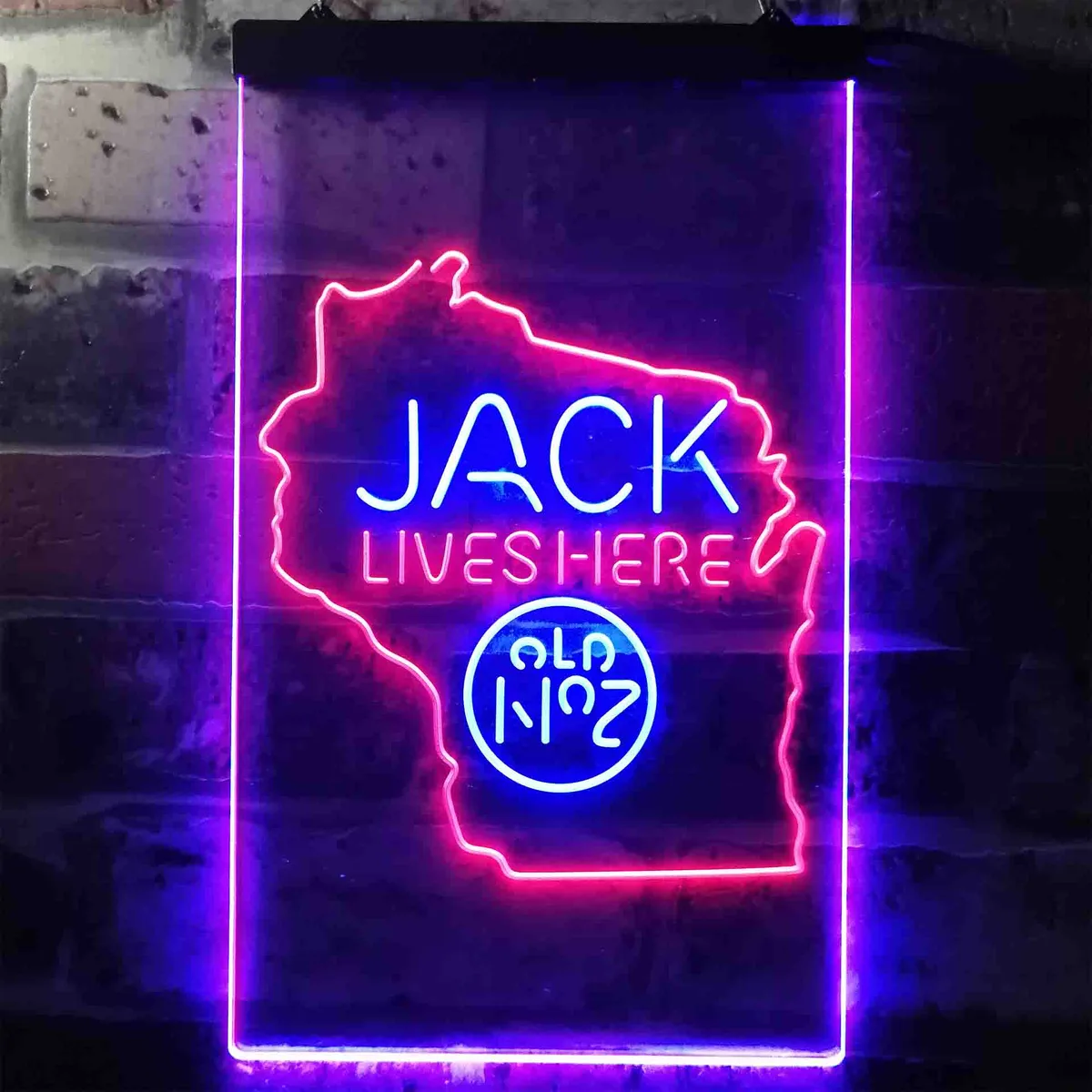 Jack Daniel's Jack Lives Here - Wisconsin Neon-Like LED Sign