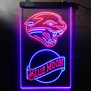 Jacksonville Jaguars Blue Moon Neon-Like LED Sign