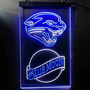 Jacksonville Jaguars Blue Moon Neon-Like LED Sign