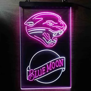 Jacksonville Jaguars Blue Moon Neon-Like LED Sign