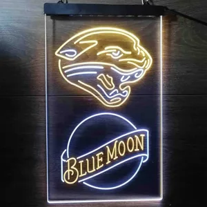 Jacksonville Jaguars Blue Moon Neon-Like LED Sign