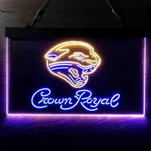 Jacksonville Jaguars Crown Royal Neon-Like LED Sign