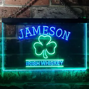 Jameson Irish Whiskey Leaf 1 Neon-Like LED Sign