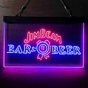 Jim Beam Bar & Beer Neon-Like LED Sign