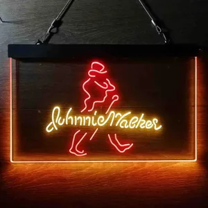 Johnnie Walker Logo Cursive Neon-Like LED Sign