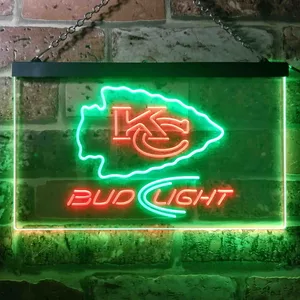 Kansas City Chiefs Bud Light Neon-Like LED Sign