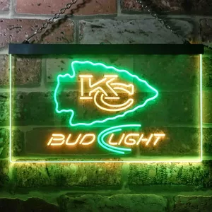Kansas City Chiefs Bud Light Neon-Like LED Sign