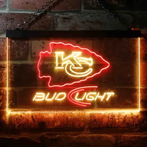 Kansas City Chiefs Bud Light Neon-Like LED Sign