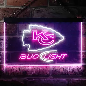 Kansas City Chiefs Bud Light Neon-Like LED Sign