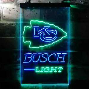 Kansas City Chiefs Busch Light Neon-Like LED Sign