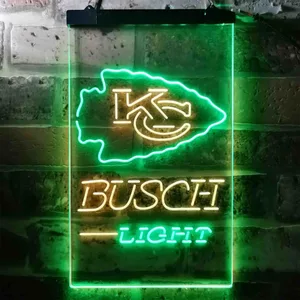 Kansas City Chiefs Busch Light Neon-Like LED Sign