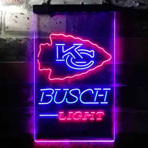 Kansas City Chiefs Busch Light Neon-Like LED Sign