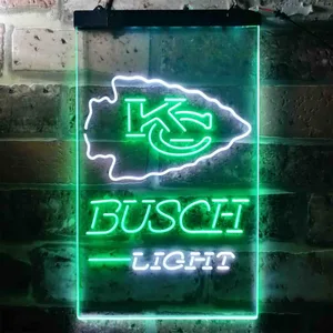 Kansas City Chiefs Busch Light Neon-Like LED Sign