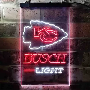Kansas City Chiefs Busch Light Neon-Like LED Sign