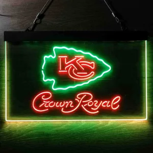 Kansas City Chiefs Crown Royal Neon-Like LED Sign