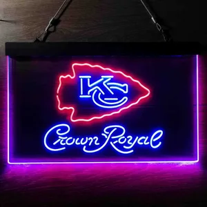 Kansas City Chiefs Crown Royal Neon-Like LED Sign