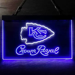 Kansas City Chiefs Crown Royal Neon-Like LED Sign