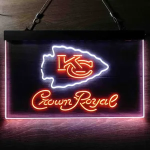 Kansas City Chiefs Crown Royal Neon-Like LED Sign