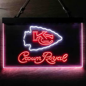 Kansas City Chiefs Crown Royal Neon-Like LED Sign