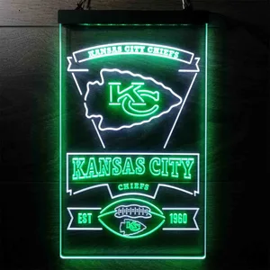 Kansas City Chiefs EST 1960 Neon-Like LED Sign