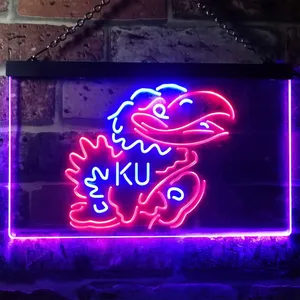 Kansas Jayhawks KU Logo Neon-Like LED Sign