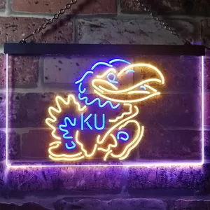 Kansas Jayhawks KU Logo Neon-Like LED Sign