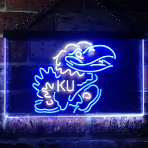 Kansas Jayhawks KU Logo Neon-Like LED Sign