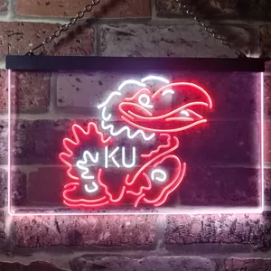 Kansas Jayhawks KU Logo Neon-Like LED Sign