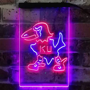 Kansas Jayhawks Logo 2 Neon-Like LED Sign - Legacy Edition