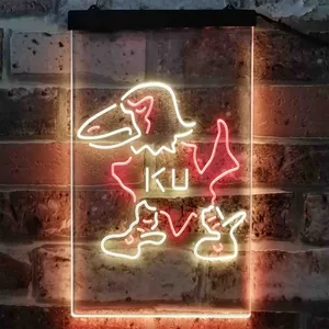 Kansas Jayhawks Logo 2 Neon-Like LED Sign - Legacy Edition