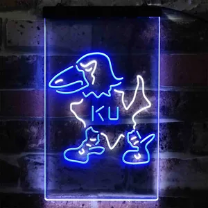 Kansas Jayhawks Logo 2 Neon-Like LED Sign - Legacy Edition