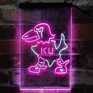 Kansas Jayhawks Logo 2 Neon-Like LED Sign - Legacy Edition