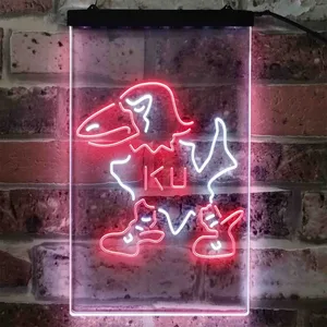 Kansas Jayhawks Logo 2 Neon-Like LED Sign - Legacy Edition
