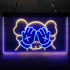 Kaws Neon-Like LED Sign