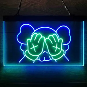 Kaws Neon-Like LED Sign