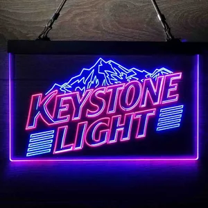 Keystone Light Mountain Logo 2 Neon-Like LED Sign