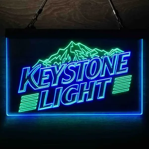 Keystone Light Mountain Logo 2 Neon-Like LED Sign