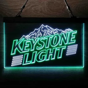 Keystone Light Mountain Logo 2 Neon-Like LED Sign