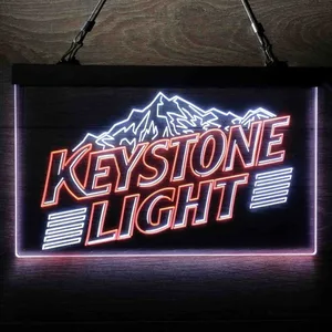 Keystone Light Mountain Logo 2 Neon-Like LED Sign