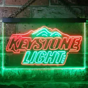 Keystone Light Mountain Logo Neon-Like LED Sign